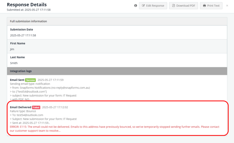 Notification emails - Snapforms Resources & FAQs