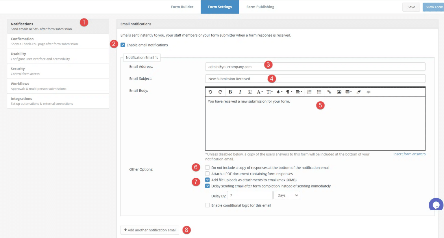 Notification emails - Snapforms Resources & FAQs