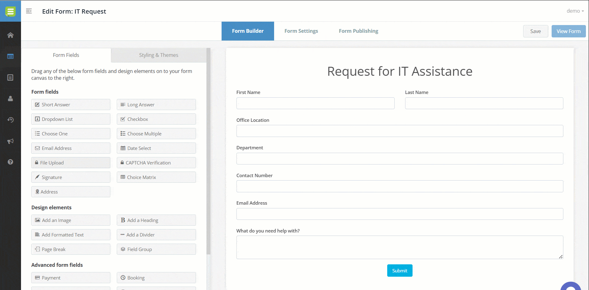 Snapforms interface showing date select field