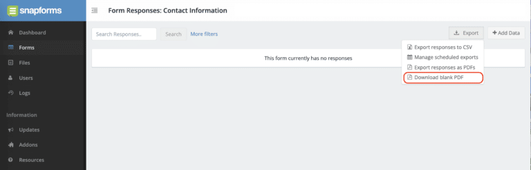 Download a blank PDF - Snapforms Resources & FAQs
