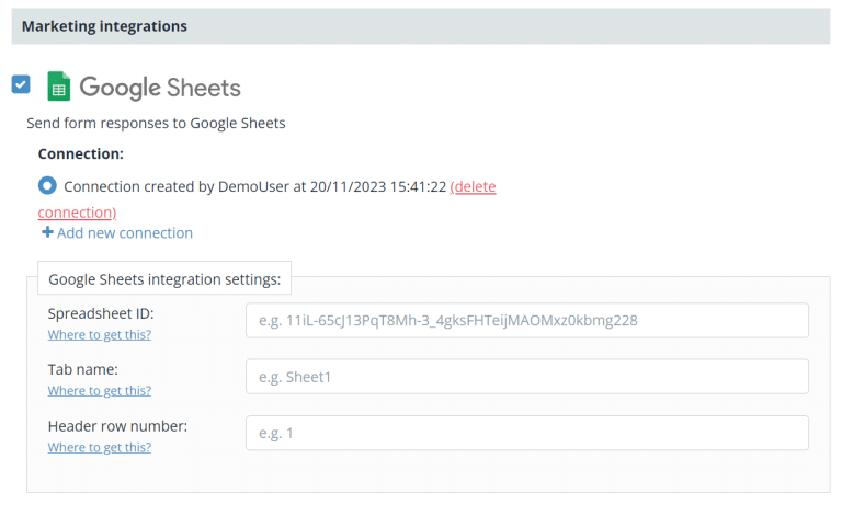 Google Sheets Integration - Snapforms Resources & FAQs