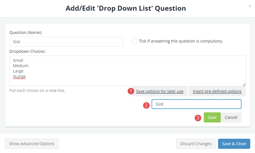 Dropdown List - Snapforms Resources & FAQs