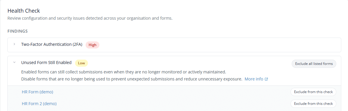 Health Check - Snapforms Resources & FAQs